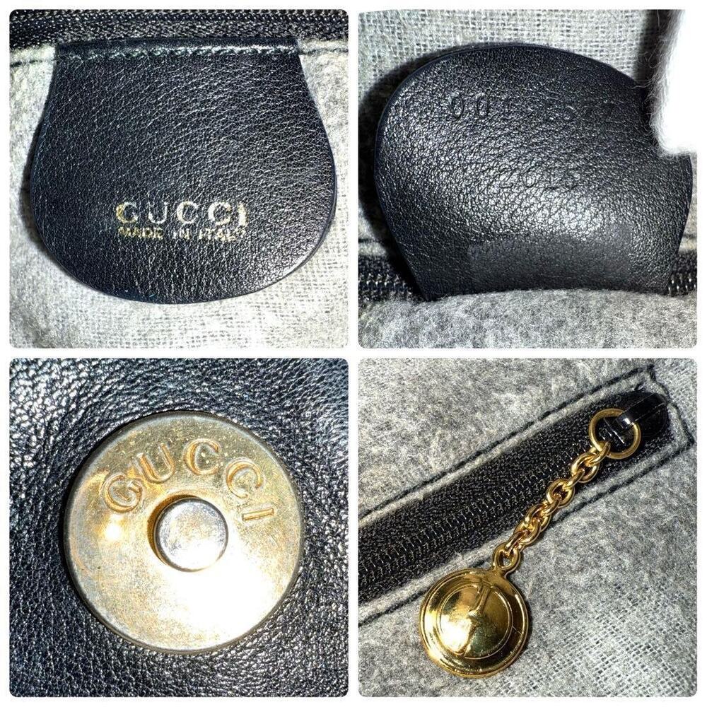 Gucci Black Leather Bamboo Handle Hobo - Picture 7 of 10